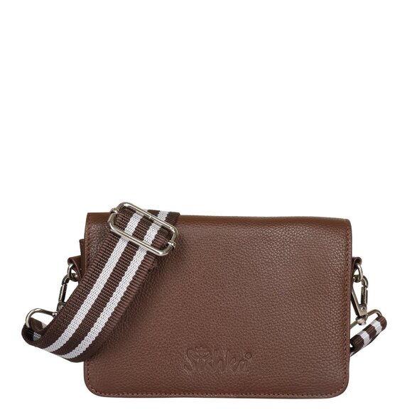 Leather Brown Crossbody Shoulder Bag – Sling Messenger Bag for Work, Daily Use - Picture 1 of 10